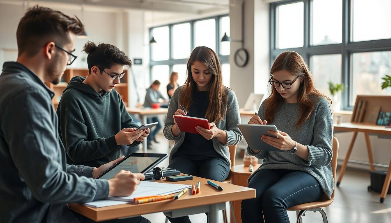 Student preparing for exams with study materials